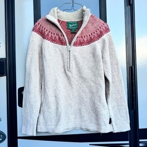 Womens Woolrich 1/4 Zip Sweater